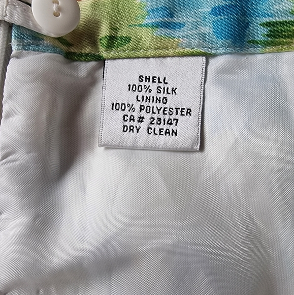 Talbots 100% Silk Vintage A-Line Lined Skirt - Picture 4 of 9